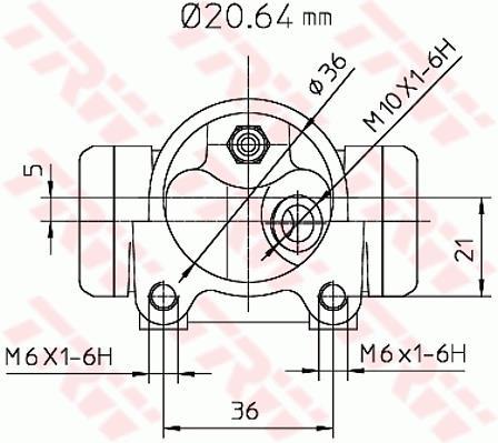 Cylindre de roue TRW ref. BWF283