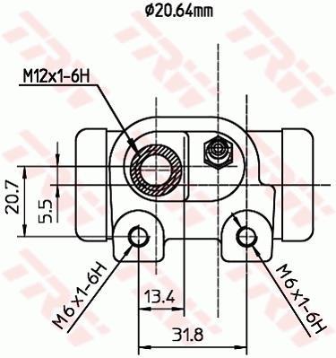 Cylindre de roue TRW BWF287