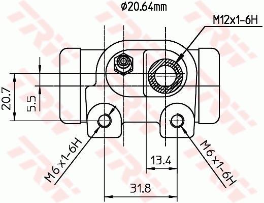 Cylindre de roue TRW ref. BWF288