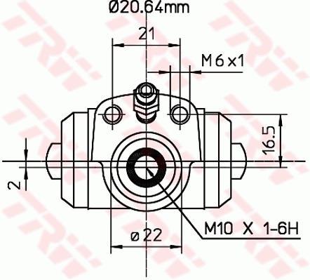 Cylindre de roue TRW ref. BWF295