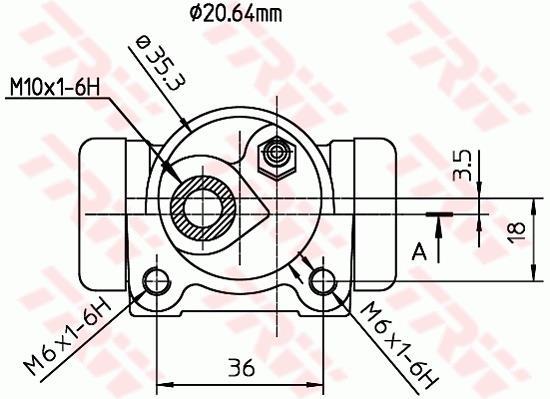 Cylindre de roue TRW ref. BWF297
