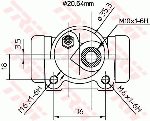 Cylindre de roue TRW ref. BWF298