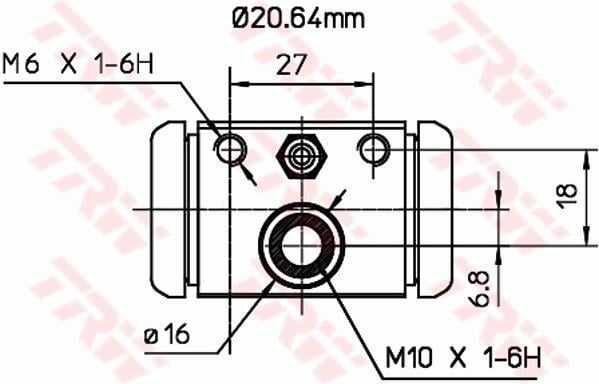 Cylindre de roue TRW ref. BWF307