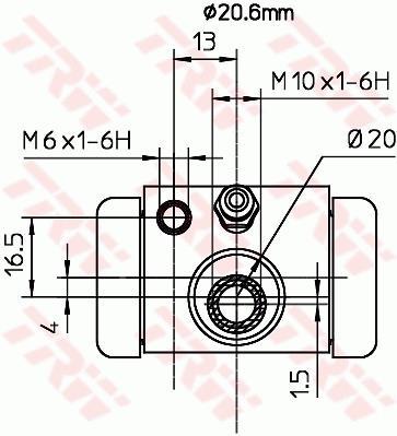 Cylindre de roue TRW ref. BWF317