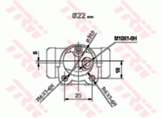 Cylindre de roue TRW ref. BWH112