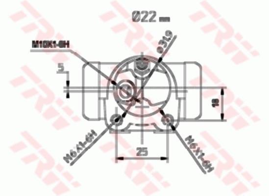 Cylindre de roue TRW ref. BWH113