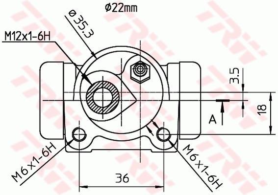Cylindre de roue TRW ref. BWH114