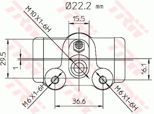 Cylindre de roue TRW ref. BWH130