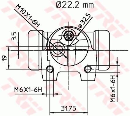 Cylindre de roue TRW ref. BWH135