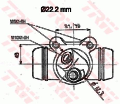 Cylindre de roue TRW BWH137