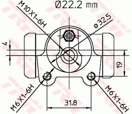 Cylindre de roue TRW ref. BWH138