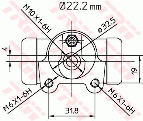 Cylindre de roue TRW ref. BWH167