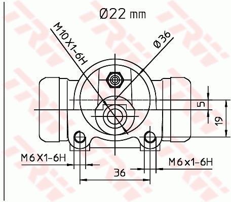 Cylindre de roue TRW ref. BWH168