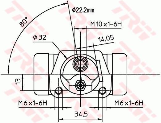 Cylindre de roue TRW ref. BWH231