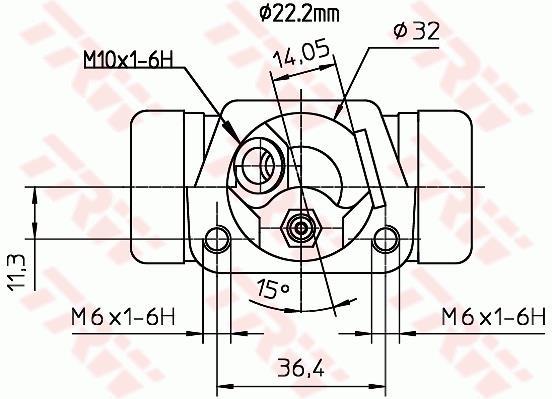 Cylindre de roue TRW ref. BWH232