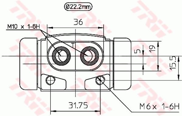 Cylindre de roue TRW ref. BWH241