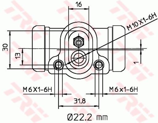 Cylindre de roue TRW ref. BWH311