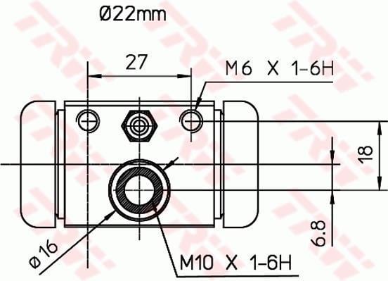 Cylindre de roue TRW ref. BWH394