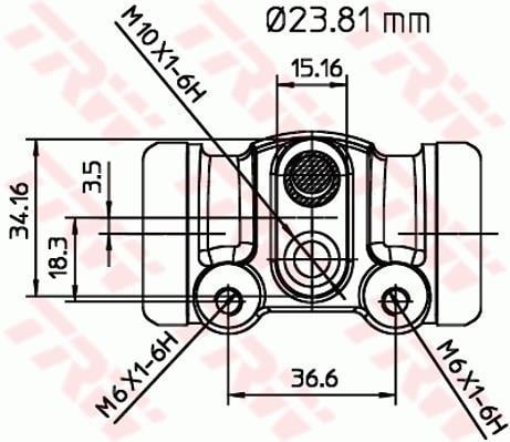 Cylindre de roue TRW ref. BWK156