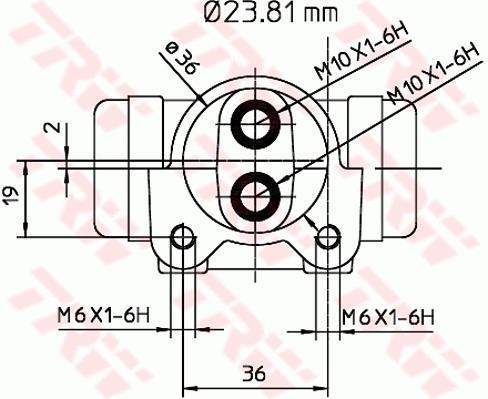Cylindre de roue TRW ref. BWK223
