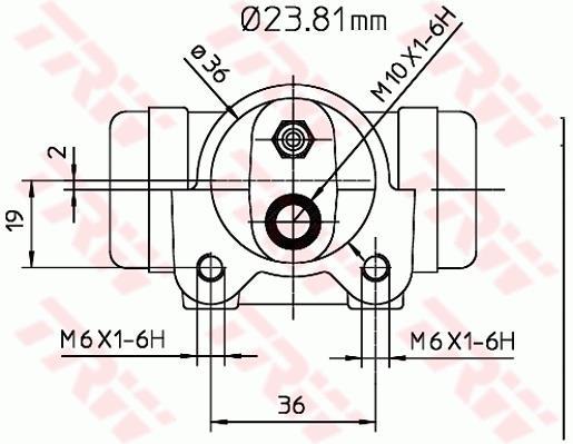 Cylindre de roue TRW ref. BWK224