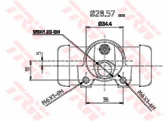Cylindre de roue TRW ref. BWN128