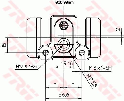Cylindre de roue TRW ref. BWN240