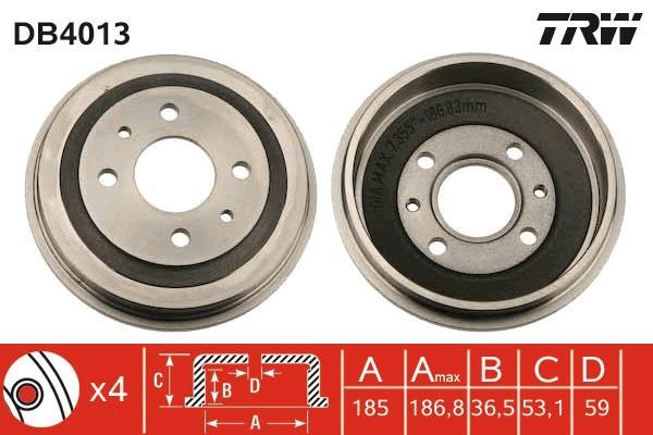 Tambour de frein TRW ref. DB4013