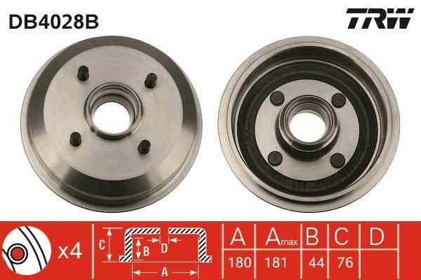 Tambour de frein TRW ref. DB4028B