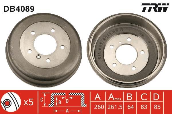 Tambour de frein TRW ref. DB4089