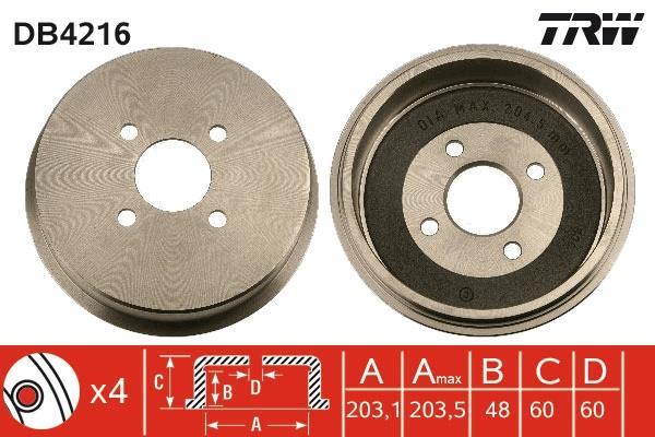 Tambour de frein TRW DB4216