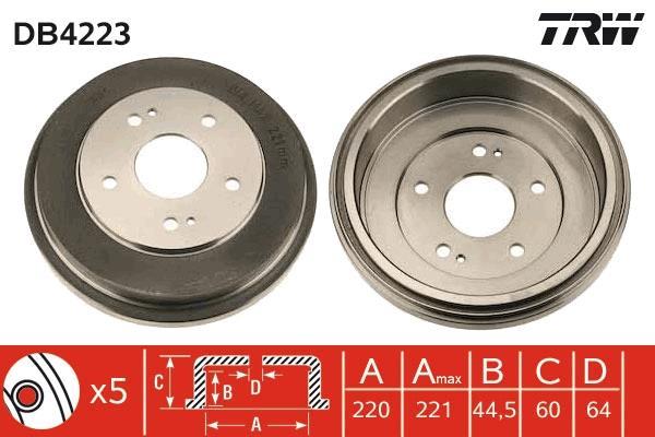 Tambour de frein TRW ref. DB4223