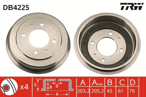 Tambour de frein TRW ref. DB4225