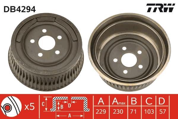 Tambour de frein TRW ref. DB4294