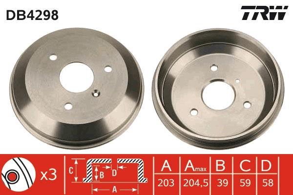 Tambour de frein TRW ref. DB4298