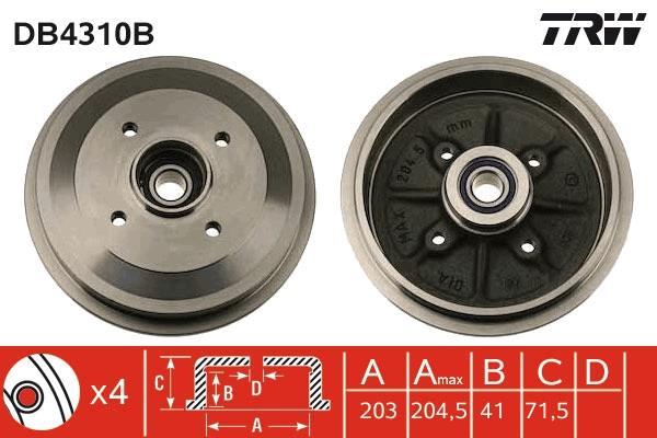 Tambour de frein TRW ref. DB4310B