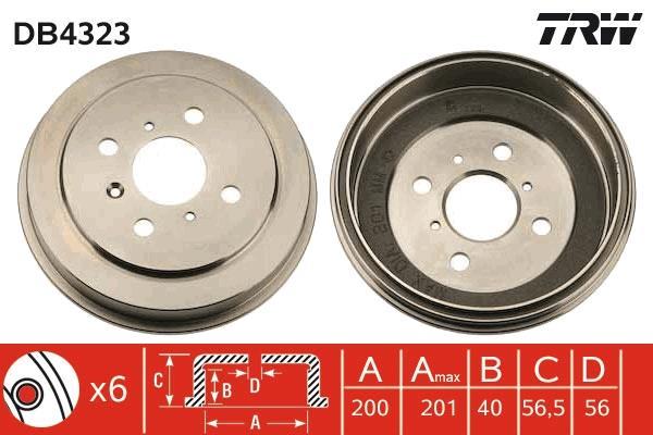 Tambour de frein TRW ref. DB4323