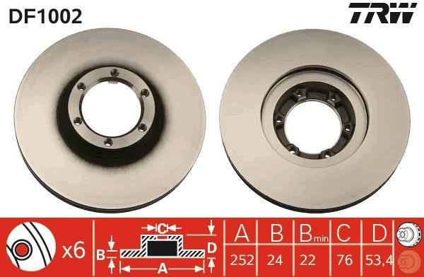 Disques de frein TRW ref. DF1002