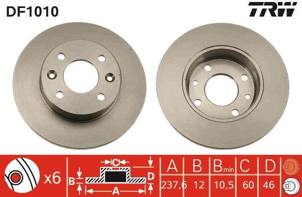 Disques de frein TRW DF1010