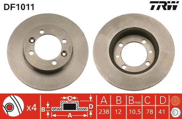 Disques de frein TRW DF1011