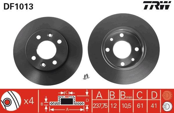Disques de frein TRW ref. DF1013