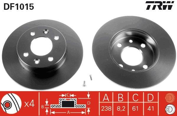 Disques de frein TRW ref. DF1015