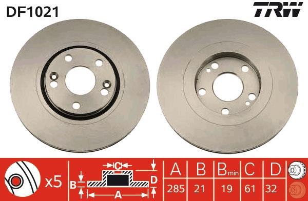 Disques de frein TRW DF1021