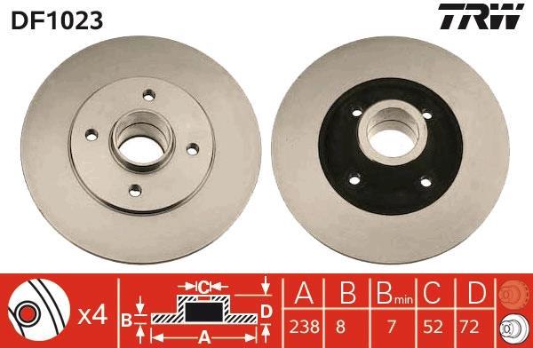 Disques de frein TRW DF1023