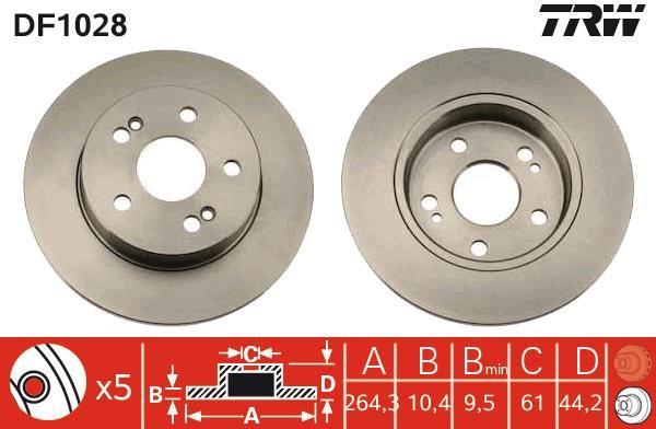 Disques de frein TRW DF1028