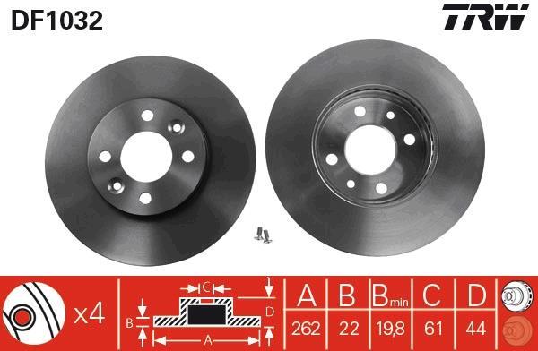 Disques de frein TRW ref. DF1032