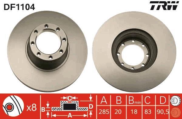 Disques de frein TRW ref. DF1104