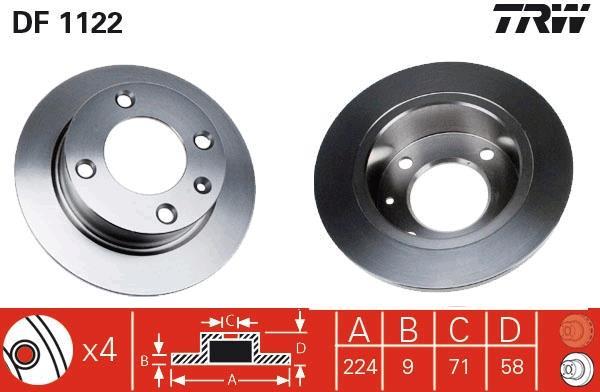 Disques de frein TRW DF1122