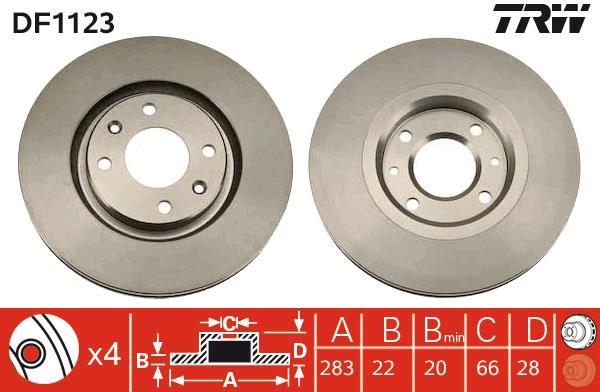 Disques de frein TRW ref. DF1123