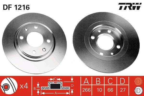Disques de frein TRW ref. DF1216